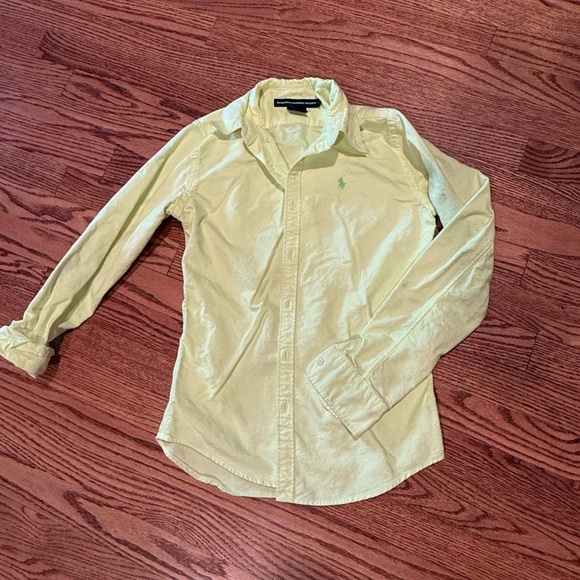 Ralph Lauren Sport Neon Lime Button-Down Shirt - Picture 2 of 3
